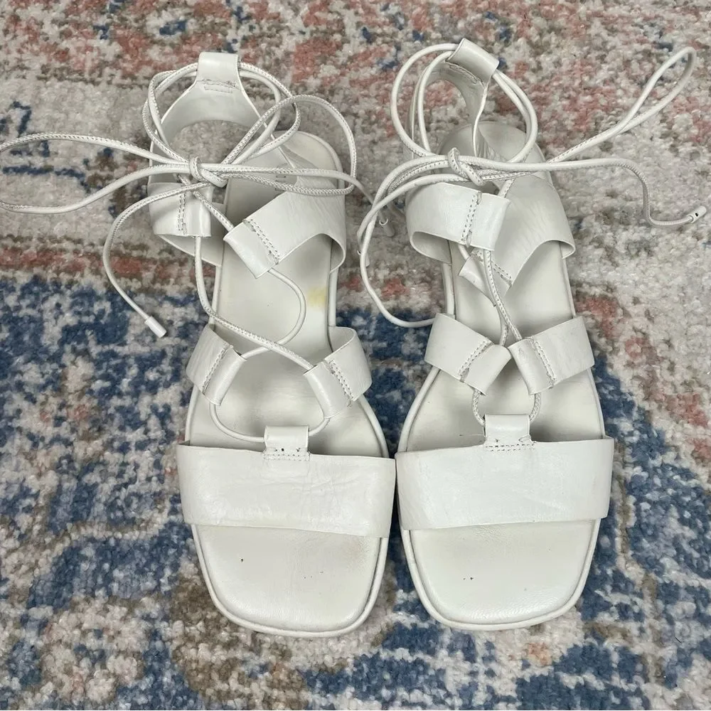 Vince ‘Rockwell’ Gladiator Strappy Slingback Sandal White Size 9.5 Women’s